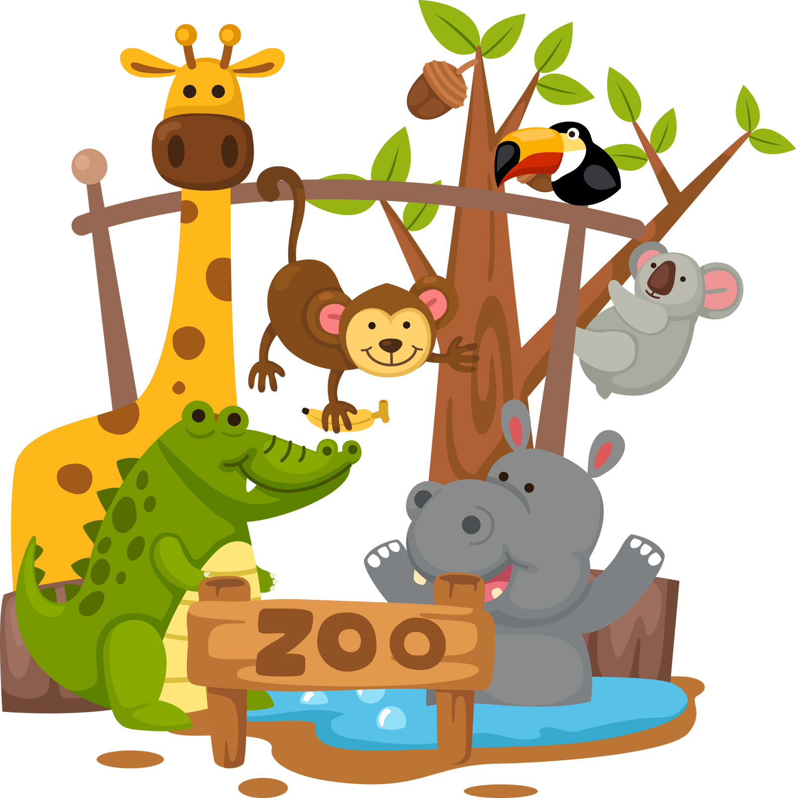 Cartoon Animal Zoo